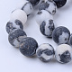 Chapelets de perles en zèbre naturel X-G-Q462-6mm-01-1