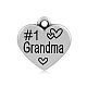 Heart with Word Grandma 316 Stainless Steel Pendants STAS-I061-139-1