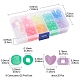200Pcs 10 Colors Transparent & Luminous Plastic Beads KY-YW0001-50-3