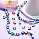 Chapelets de perles rondes de chalumeau manuelles de mauvais œil LAMP-L058-10mm-M-6