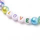 Bracelets de perles extensibles rondes en acrylique imitation perle BJEW-JB05717-2