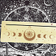 タロット用天然木カードスタンド  魔女占いツールのディスプレイスタンド  長方形  ビスク  月模様  253x76x5mm DJEW-WH0034-02C-6