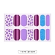Autocollants de vernis à ongles à imprimé léopard floral de fruits MRMJ-T078-ZA039-2