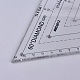 アクリルキルティング定規  60度のひし形テンプレート  透明なパッチワーク縫製カッティングクラフト定規diyツール  透明  270x156x2.9mm  穴：3mm X-AJEW-WH0109-83B-2