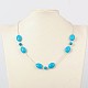 La mode des colliers de perles de turquoise NJEW-JN00983-5