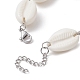 Acrylic Shell Bead Link Anklets for Women BJEW-JB09370-3