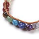 Bracelets en perles de cordon de fluorite naturel BJEW-E351-02B-4