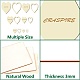 12 pièces 12 anneaux de cerceau en bois de style macramé pour la fabrication artisanale de bricolage DIY-WH0545-004-3