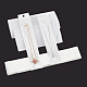 Pandahall エリート 100 個 2 スタイル厚紙ジュエリーディスプレイカード  ネックレス用  ジュエリーハングタグ  100 個の opp 包装袋  単語の長方形  ホワイト  カード：19.5~22x3.5~4x0.05cm  50個/スタイル  バッグ：27x5cm CDIS-PH0001-49-1