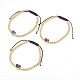 Bracelets de perles tressées en fil de nylon BJEW-JB04013-M-1