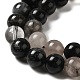 Chapelets de perles en quartz rutile noir naturel G-R446-6mm-37-01-4
