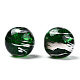 Perles en verre rondes peint à la bombe couleur mixte et style mixte DGLA-X0003-10mm-3