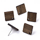 Fornituras de aretes de madera de nogal MAK-N033-004-1