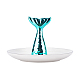 Sostenedor de anillo en forma de cola de sirena de porcelana DJEW-WH0010-69-1
