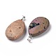Electroplate Natural Druzy Agate Pendants G-T112-09-2