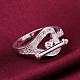Romantique laiton coeur cubes anneaux zircone pour les femmes RJEW-BB11525-8-3
