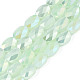 Chapelets de perles en verre électroplaqué X-EGLA-S194-11A-B04-1