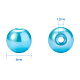 パンダホール1ボックス環境染色ガラスパールビーズラウンドガラスパールスカイブルービーズジュエリー作りのための真珠色のチャーム HY-BC0001-6mm-RB024-4