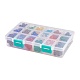 18 colores perlas de vidrio transparente GLAA-JP0001-13-2
