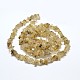 Chip Natural Gold Rutilated Quartz Beads Strands G-N0134-29-3