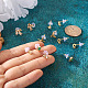 Fashewelry 12pcs 6 Stil Messing Micro Pave Kubisch Zirkonia Ohrstecker Zubehörse KK-FW0001-10-5
