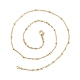 Ожерелье из латунных спутниковых цепочек для женщин NJEW-P265-38G-3
