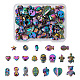 Kissitty 80 Stück 20 Stil Gestellbeschichtung Regenbogenfarbe Legierungsperlen FIND-KS0001-18-1