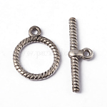 150pcs Bar Ring Toggle Clasp Tibetan Silver Connector Other 12x9x1/15x5x3mm BW 