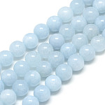 Natürliche Aquamarin Perlen Stränge, Runde, 6x6 mm, Bohrung: 1 mm, ca. 62 Stk. / Strang, 15.5 Zoll