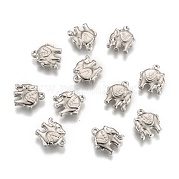 201 Stainless Steel Elephant Charms STAS-Q192-15
