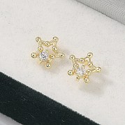 Серьги-гвоздики из циркония EJEW-Q014-13G
