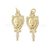 Латунные микро проложить кубического циркония подвески KK-F892-06G