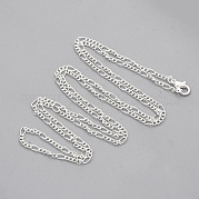 Изготовление колье из цепочки Figaro из латуни MAK-T006-03S