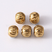 201 рифленые бусины из нержавеющей стали STAS-S103-17B-G