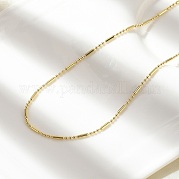 Латунные ожерелья из цепочек с шариками и столбиками NJEW-A042-06G
