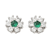 Латунные микро проложить кубического циркония бусы KK-U056-16P-01