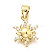 Подвески из микрофибры в форме солнца из латуни с кубическим цирконием KK-S508-06G