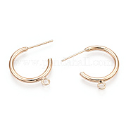 Brass Stud Earring Findings KK-S345-030G