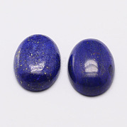 Крашеные овальные природные лазурит кабошоны G-K020-20x15mm-02