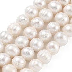 Fili di perle di perle d'acqua dolce coltivate naturali&nbsp;PEAR-C003-09C