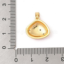 Colgante micropavé cubic zirconia de latón&nbsp;KK-R100-12G-02