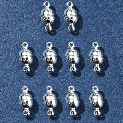 10 Stück runde Magnetverschlüsse aus Messing mit Ösen&nbsp;KK-FS0001-34S