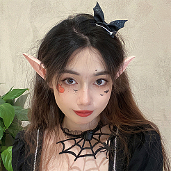 8 stücke 4 stil halloween thema fledermaus & bowknot imitation leder alligator haar clips & haarspangen&nbsp;PHAR-WR0001-01