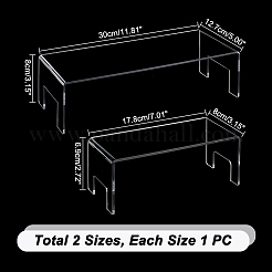 2 espositore espositivo rettangolare in acrilico trasparente in 2 stili&nbsp;ODIS-GA0001-44