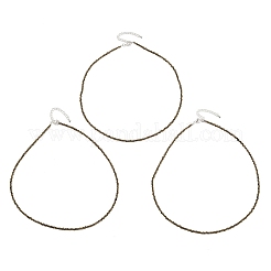 Colliers de perles obsidienne en or naturel&nbsp;NJEW-K114-A-A19