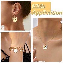 32 pendentif en alliage émaillé en forme de chat&nbsp;ENAM-CJ0007-40