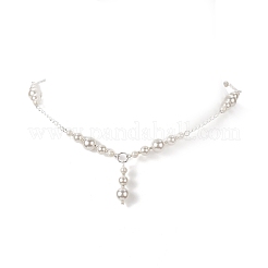 Collana lariat con perline di perle di conchiglia&nbsp;NJEW-TA00062