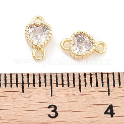 Verbindungsanhänger mit durchsichtigem Zirkonia-Pavé aus Messing&nbsp;KK-P271-35G