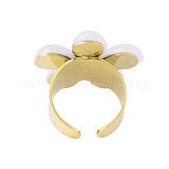 Blume natürliche Shell Fingerringe&nbsp;LS-RJEW-H234-02G