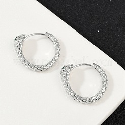 Orecchini a cerchio in ottone con zirconi cubici verdi&nbsp;EJEW-Q016-12P